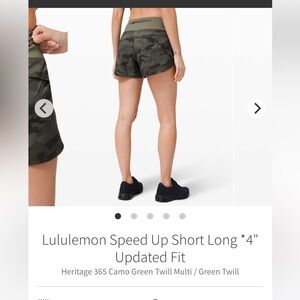 lululemon athletica Green Athletic Shorts High-Performance Design